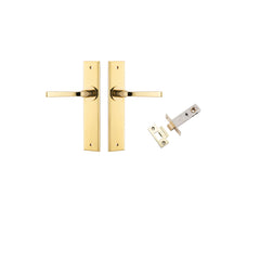 Annecy Lever - Chamfered Backplate Passage Kit Polished Brass / Solid Brass