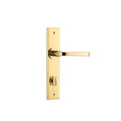 Annecy Lever - Chamfered Backplate (Handles Only) Polished Brass / Privacy