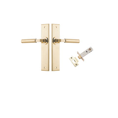 Berlin Lever - Chamfered Backplate Passage Kit Polished Brass / Solid Brass