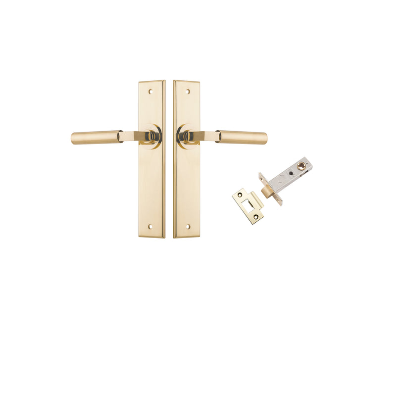 Berlin Lever - Chamfered Backplate Passage Kit Polished Brass / Solid Brass