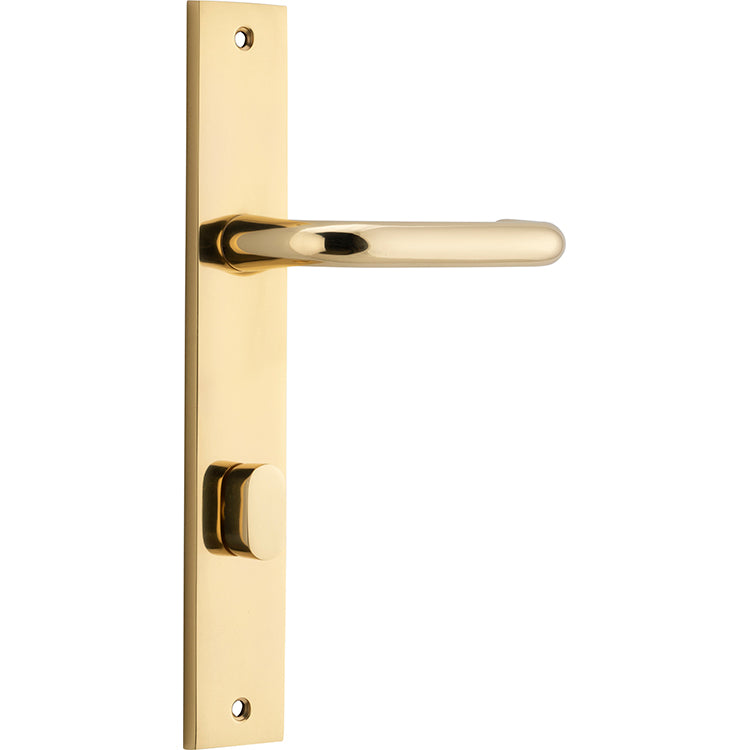 Oslo Lever - Rectangular Backplate Polished Brass / Solid Brass