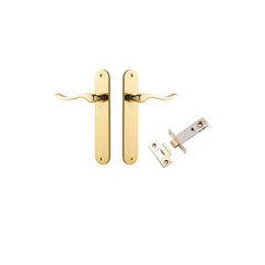Stirling Lever - Oval Backplate Passage Kit Polished Brass / Solid Brass