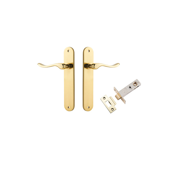 Stirling Lever - Oval Backplate Passage Kit Polished Brass / Solid Brass