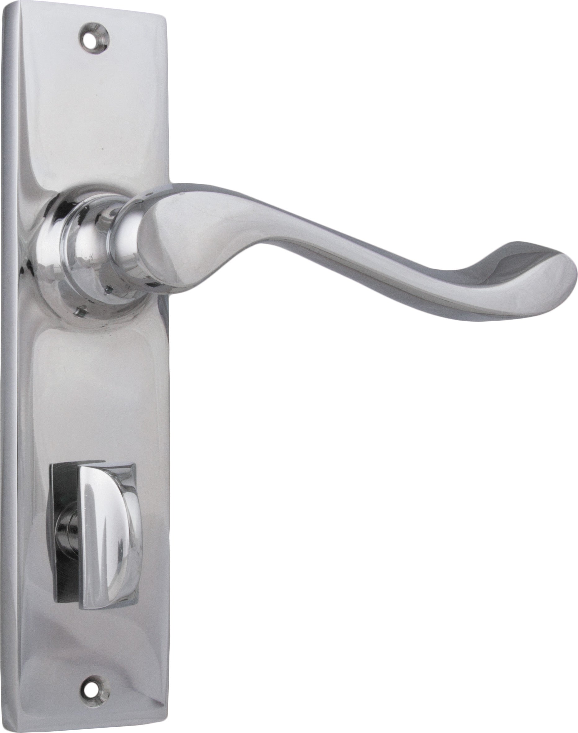 Fremantle Lever - Long Backplate Chrome Plated / Privacy | Privacy
