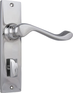 Fremantle Lever - Long Backplate Chrome Plated / Privacy | Privacy