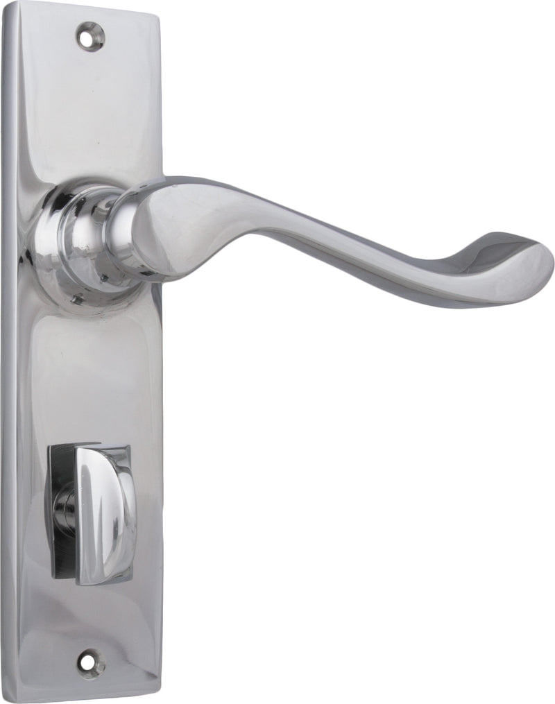 Fremantle Lever - Long Backplate Chrome Plated / Privacy | Privacy