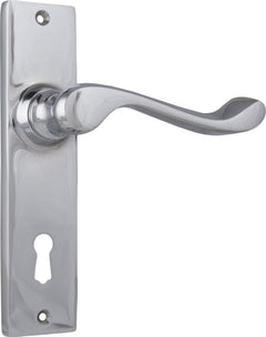 Fremantle Lever - Long Backplate Chrome Plated / Lock | Lock (Skeleton Key)