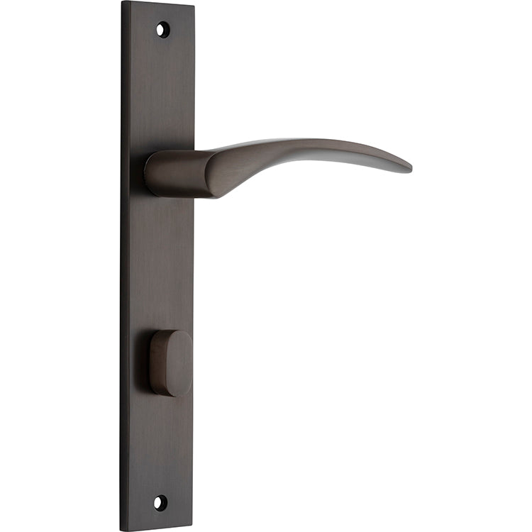 Oxford Lever - Rectangular Backplate Antique Brass / Solid Brass