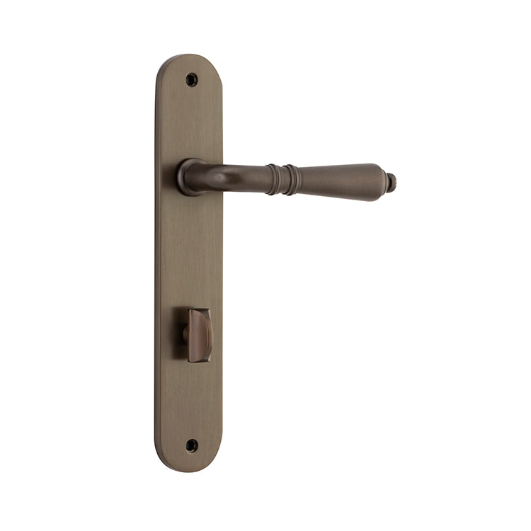 Sarlat Lever - Oval Backplate Antique Brass / Solid Brass