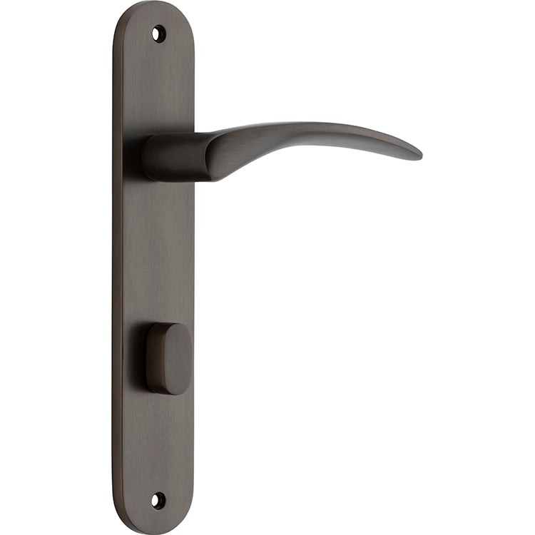 Oxford Lever - Oval Backplate Antique Brass / Solid Brass