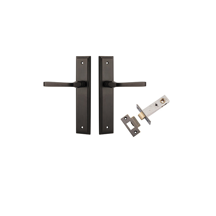 Annecy Lever - Stepped Backplate Passage Kit Antique Brass / Solid Brass