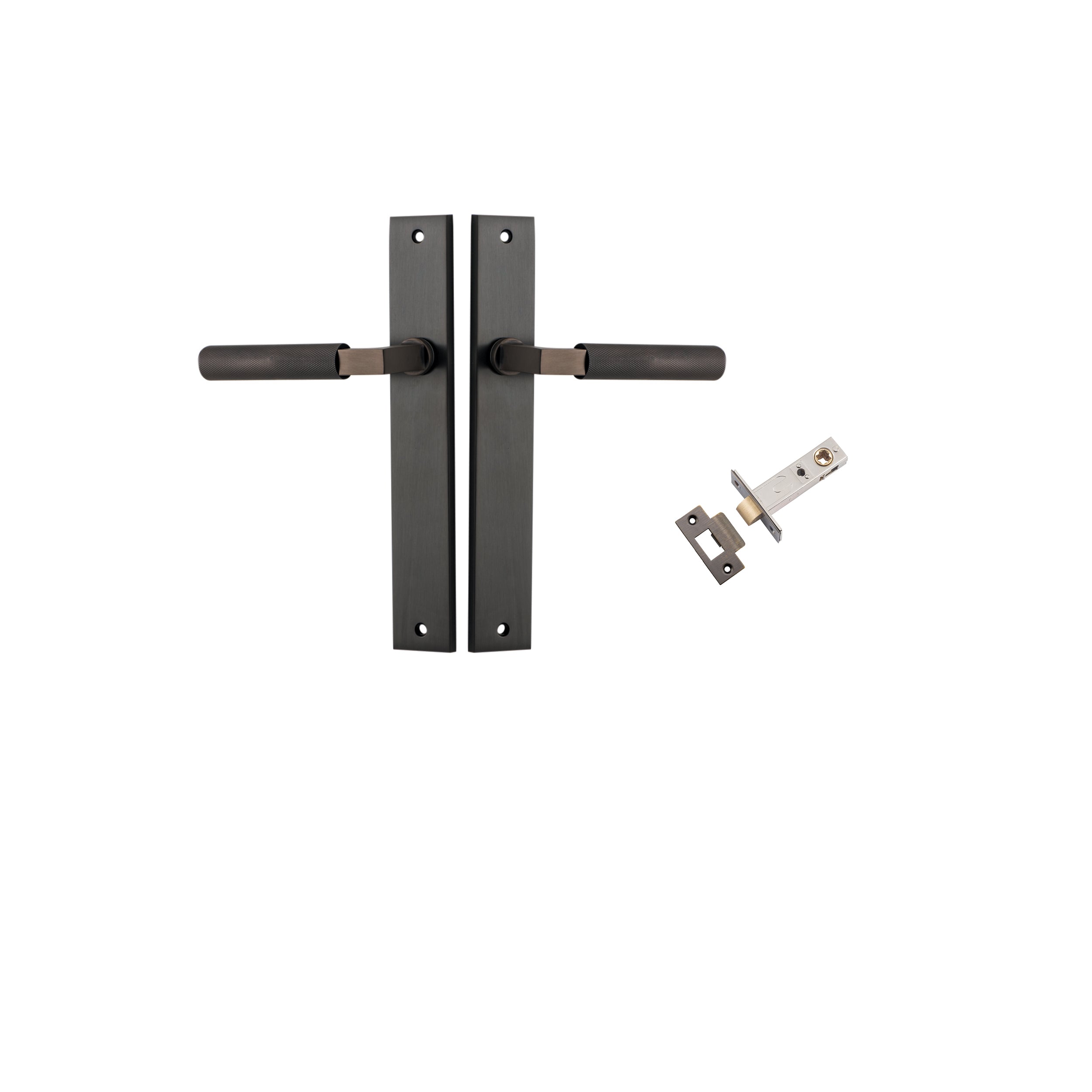 Brunswick Lever - Rectangular Backplate Passage Kit Antique Brass / Solid Brass