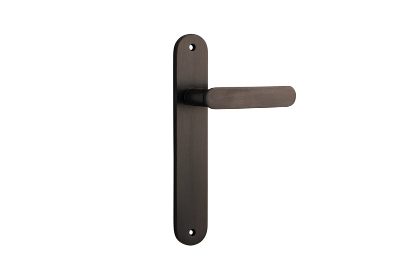 Bronte Lever - Oval Backplate Antique Brass