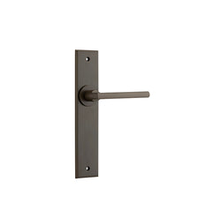 Baltimore Lever - Chamfered Backplate Antique Brass