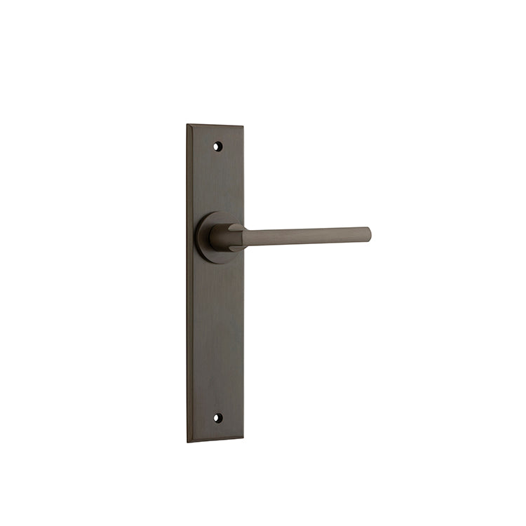 Baltimore Lever - Chamfered Backplate Antique Brass