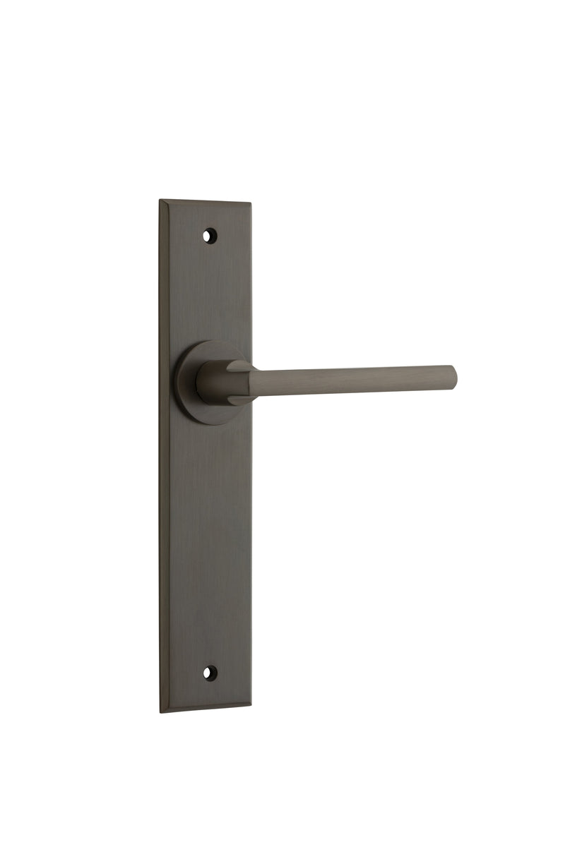 Baltimore Lever - Chamfered Backplate Antique Brass