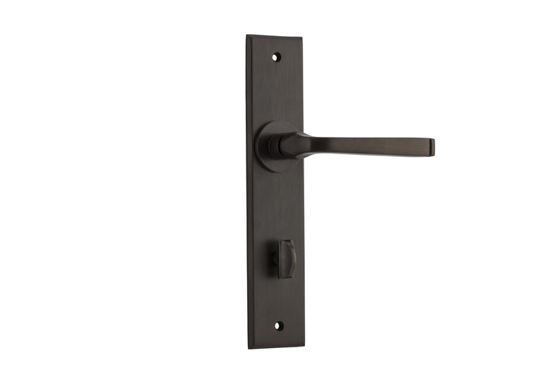 Annecy Lever - Chamfered Backplate (Handles Only) Signature Brass / Privacy