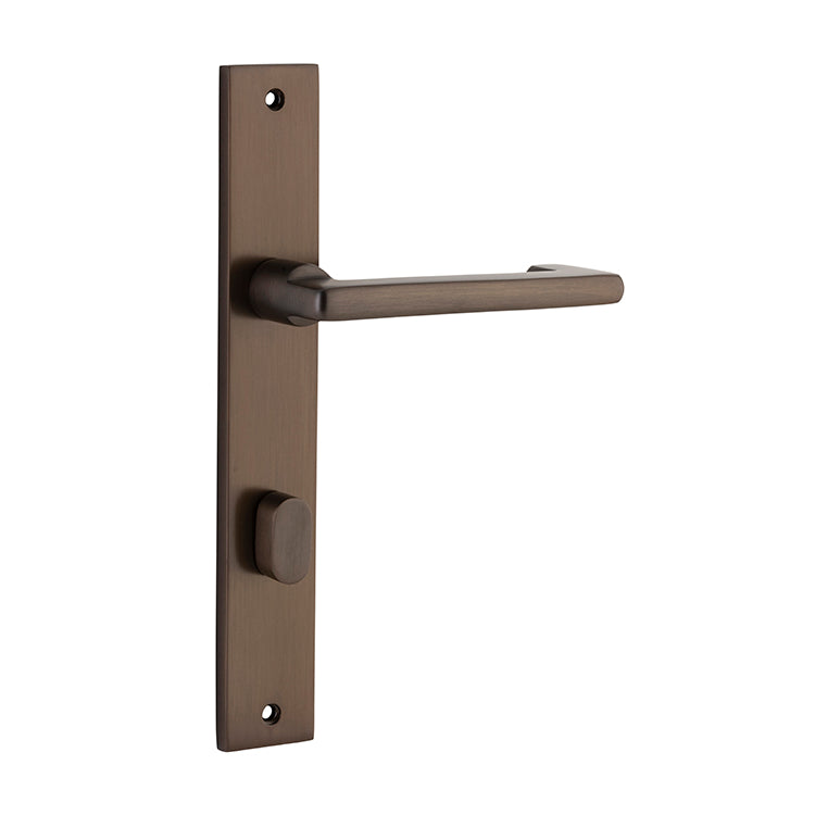Baltimore Return Lever - Rectangular Backplate Antique Brass / Solid Brass