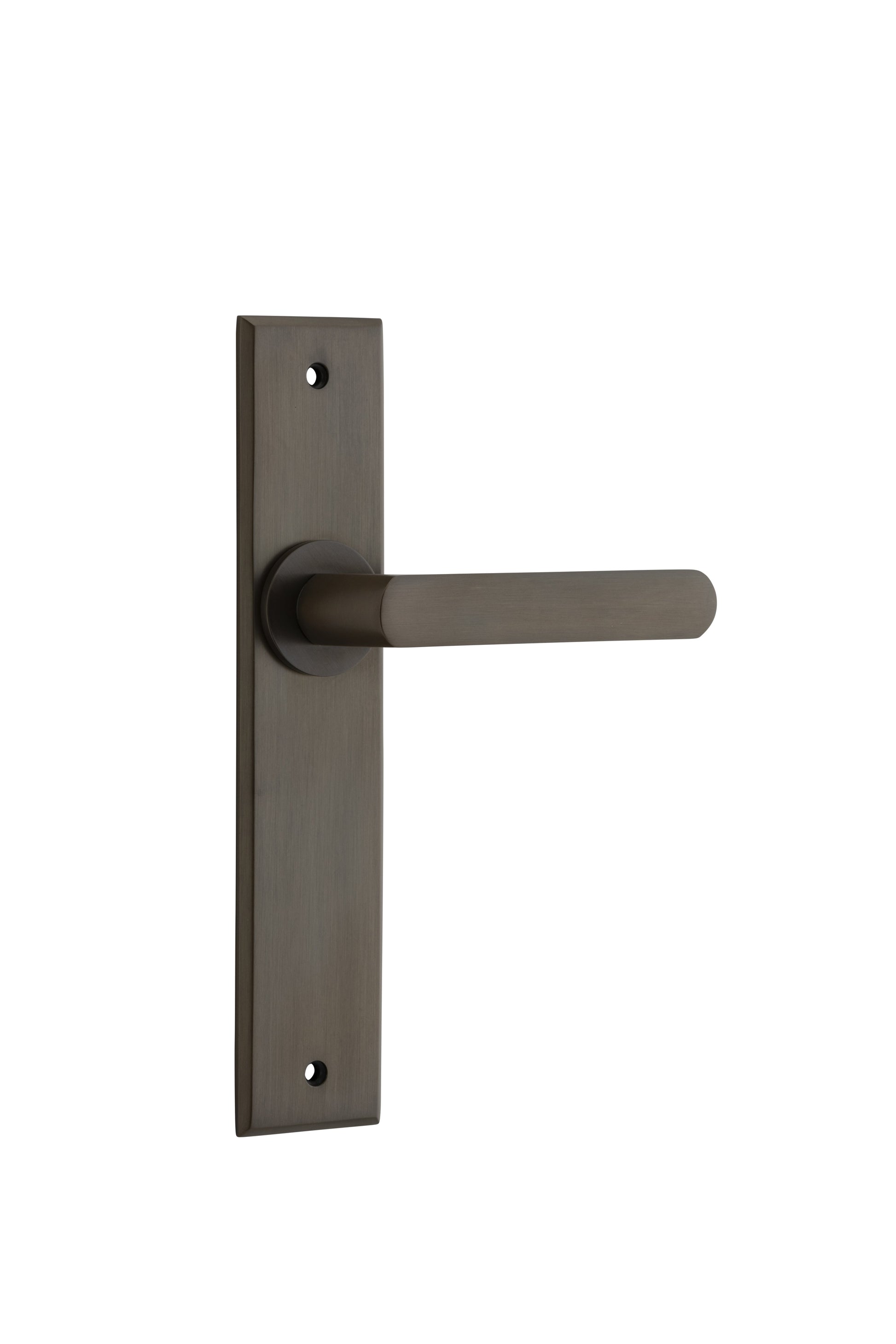 Osaka Lever - Chamfered Backplate Antique Brass / Solid Brass