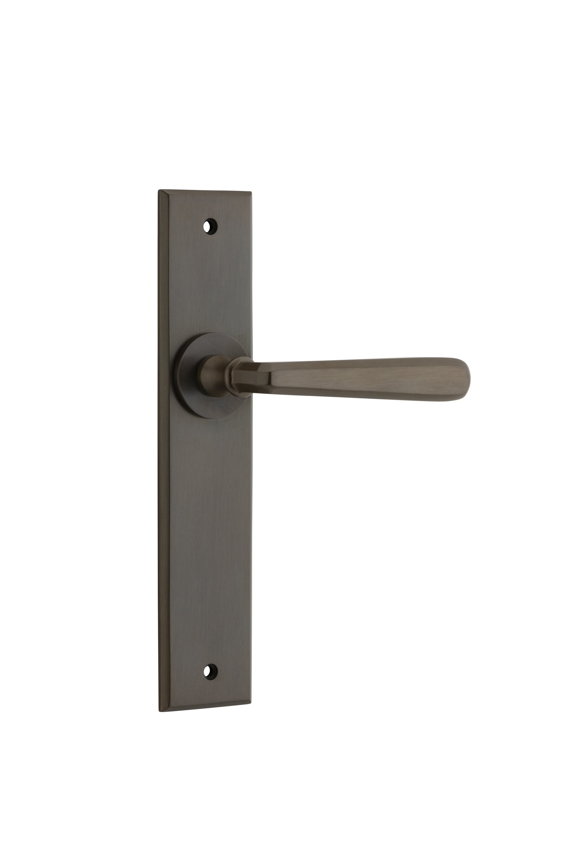 Copenhagen Lever - Chamfered Backplate Antique Brass / Solid Brass