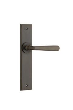 Copenhagen Lever - Chamfered Backplate Antique Brass / Solid Brass