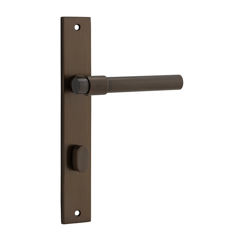 Helsinki Lever - Rectangular Backplate Antique Brass / Solid Brass