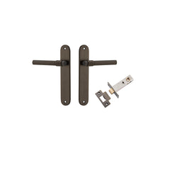 Helsinki Lever - Oval Backplate Passage Kit Antique Brass / Solid Brass