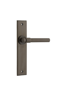 Helsinki Lever - Chamfered Backplate Antique Brass / Solid Brass