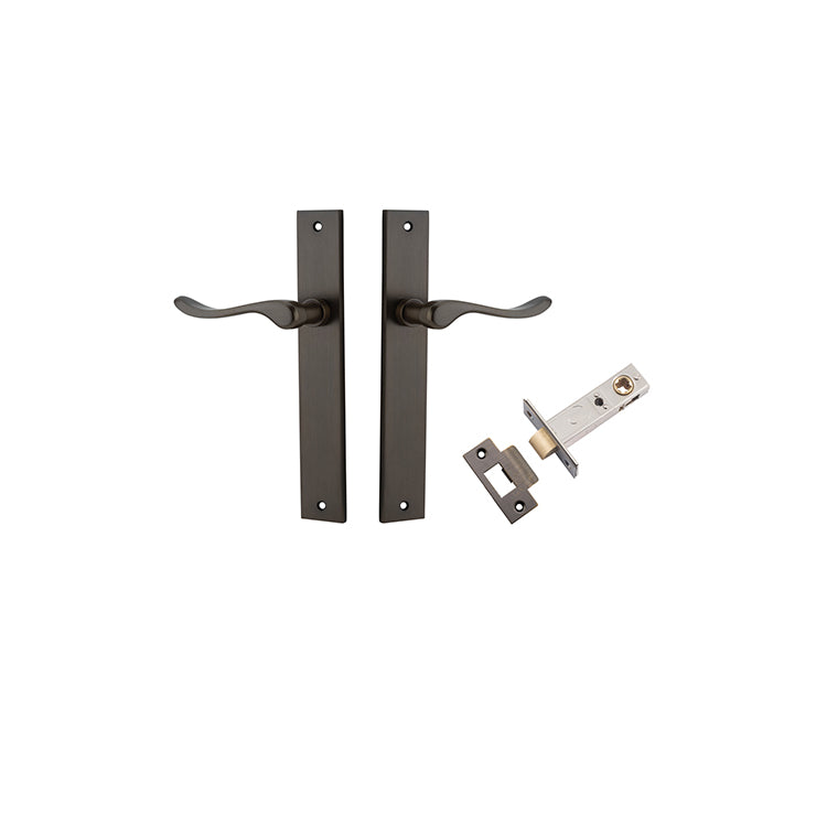 Stirling Lever - Rectangular Backplate Passage Kit Antique Brass / Solid Brass