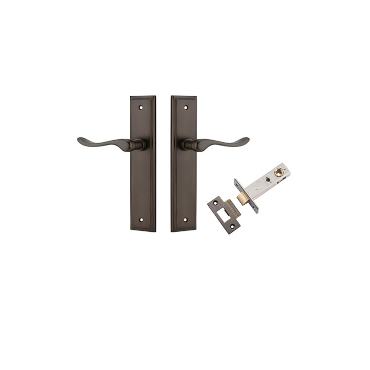 Stirling Lever - Stepped Backplate Passage Kit Antique Brass / Solid Brass