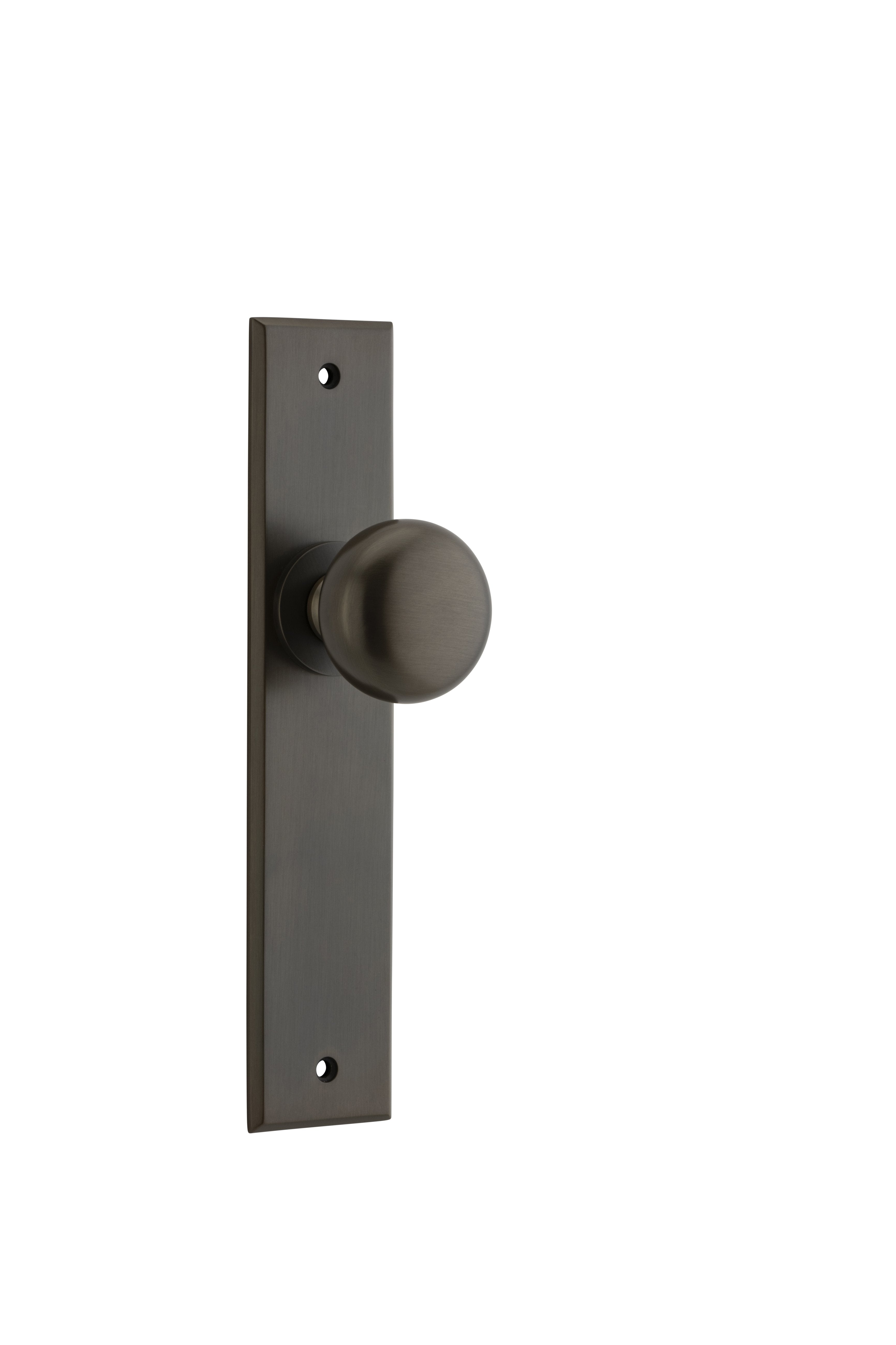 Cambridge Knob - Chamfered Backplate Antique Brass / Brass