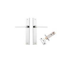 Baltimore Lever - Rectangular Backplate Passage Kit Chrome Plated / Solid Brass