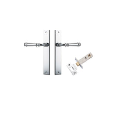 Verona Lever - Rectangular Backplate Passage Kit Chrome Plated / Solid Brass