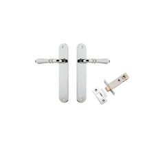 Sarlat Lever - Oval Backplate Passage Kit Chrome Plated / Solid Brass