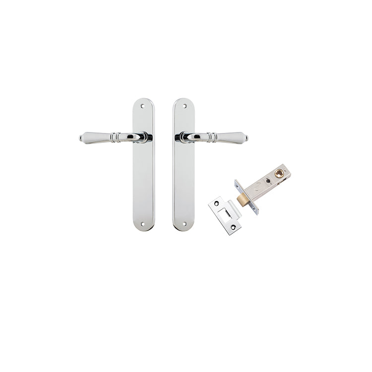 Sarlat Lever - Oval Backplate Passage Kit Chrome Plated / Solid Brass