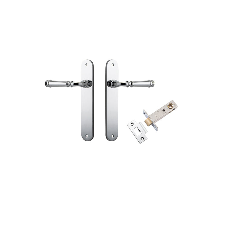 Verona Lever - Oval Backplate Passage Kit Chrome Plated / Solid Brass