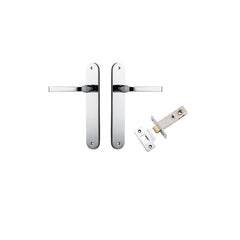 Annecy Lever - Oval Backplate Passage Kit Chrome Plated / Solid Brass