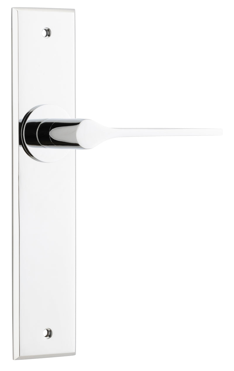 Como Lever - Chamfered Backplate Chrome Plated / Brass