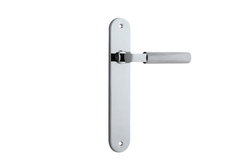 Brunswick Lever - Oval Backplate Chrome Plated