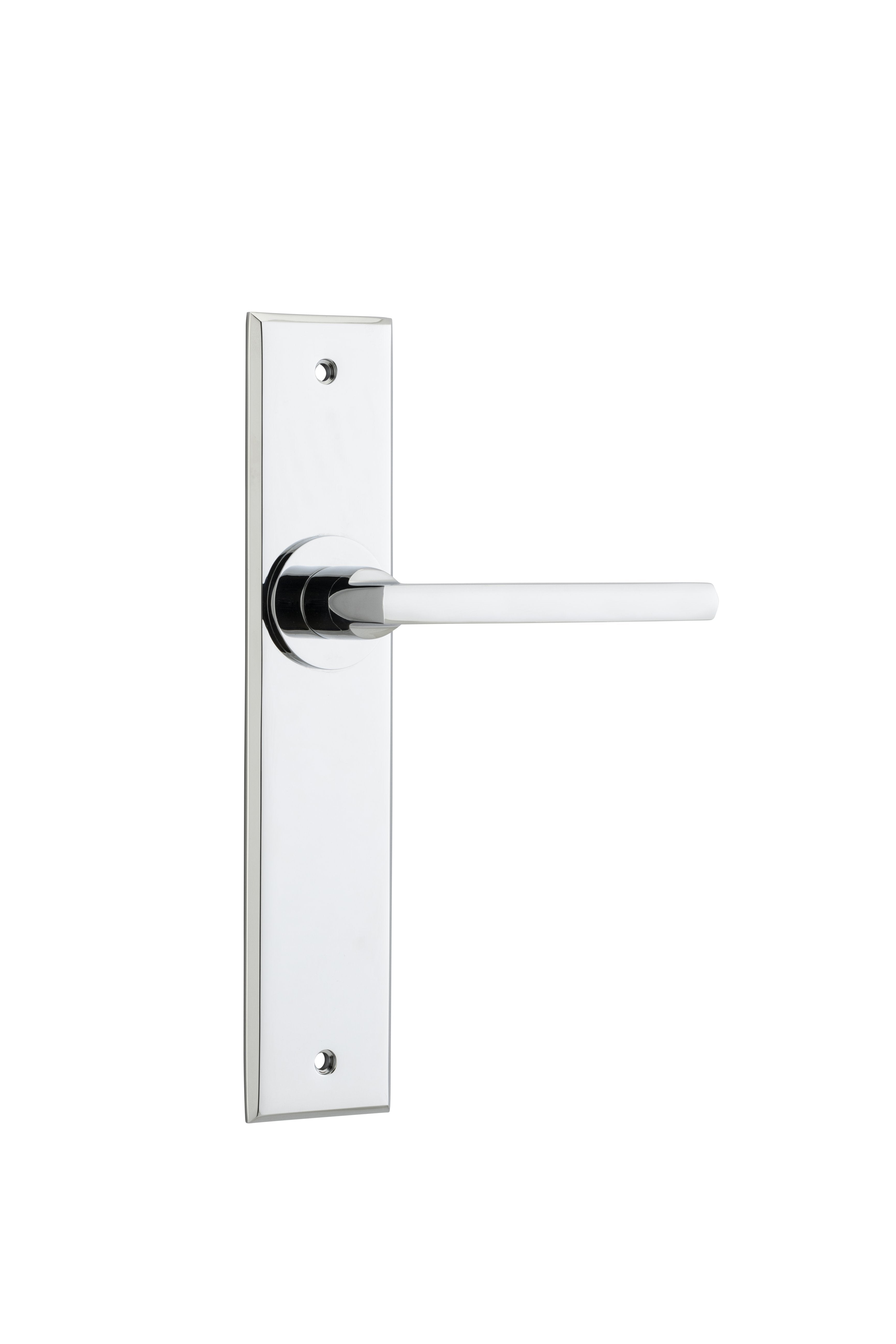 Baltimore Lever - Chamfered Backplate Chrome Plated
