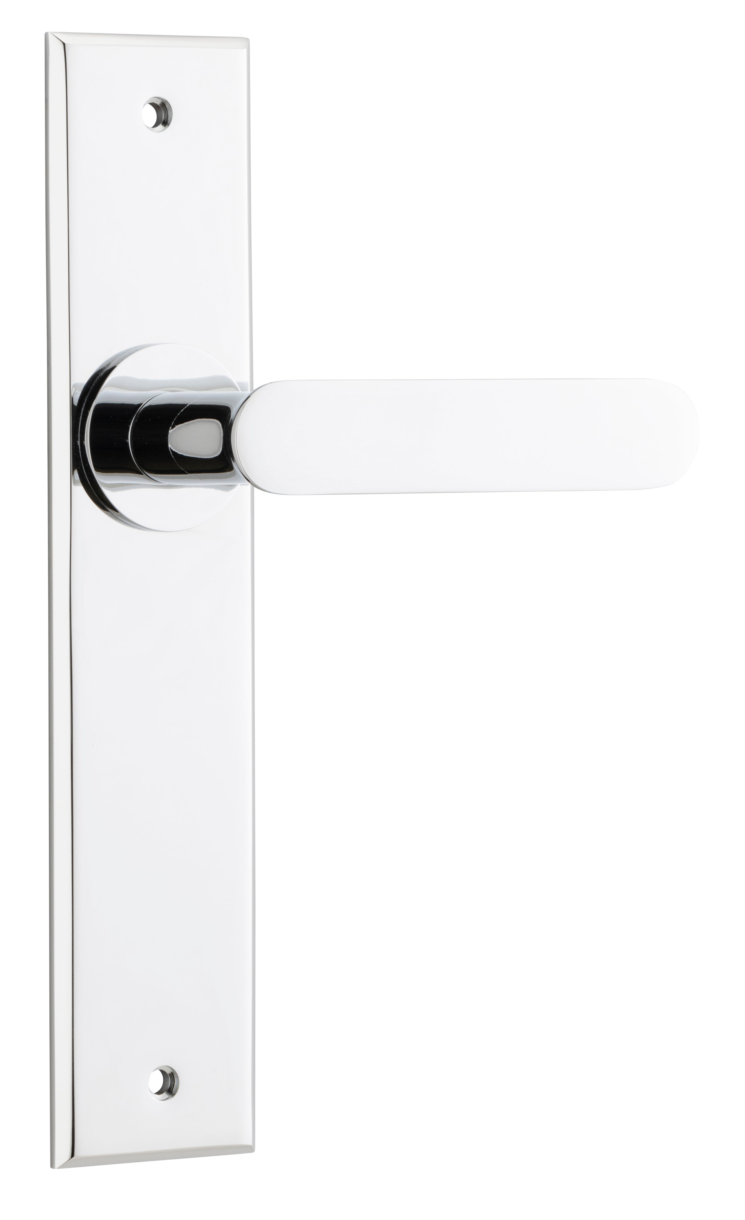 Bronte Lever - Chamfered Backplate Chrome Plated / Brass