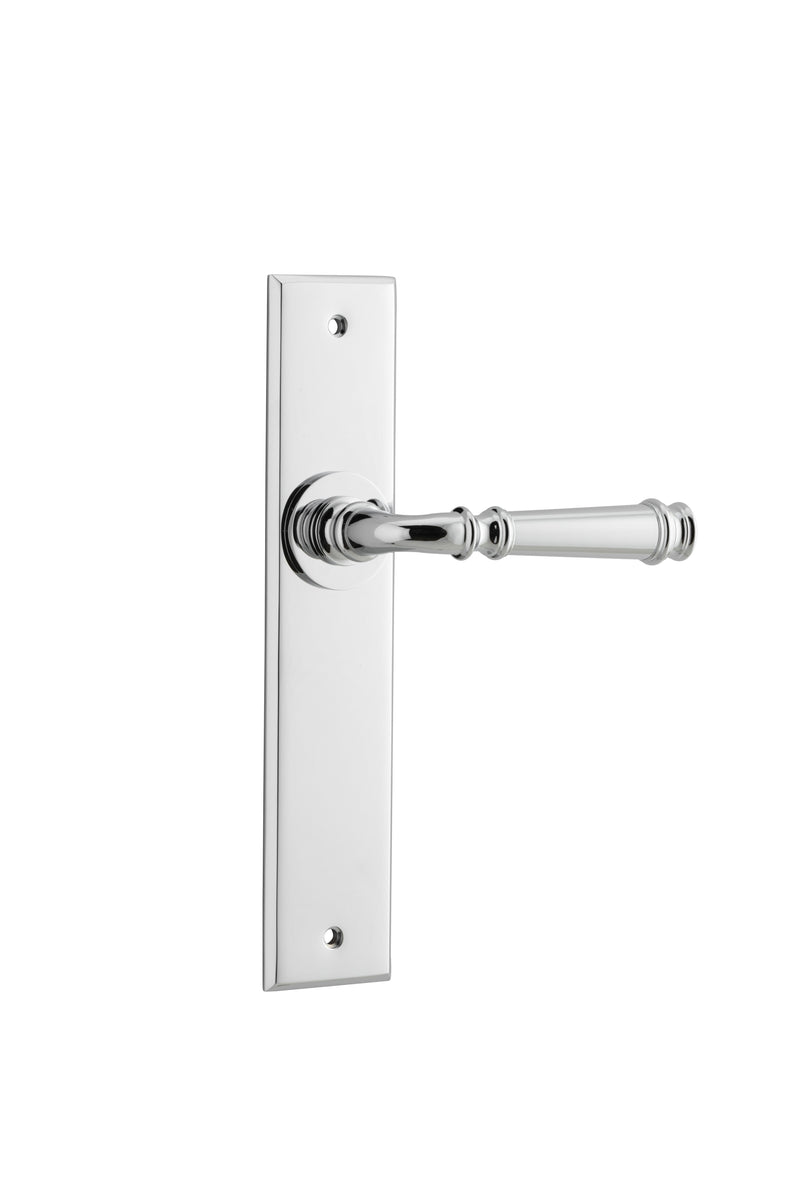 Verona Lever - Chamfered Backplate Chrome Plated