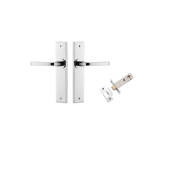 Annecy Lever - Chamfered Backplate Passage Kit Chrome Plated / Solid Brass