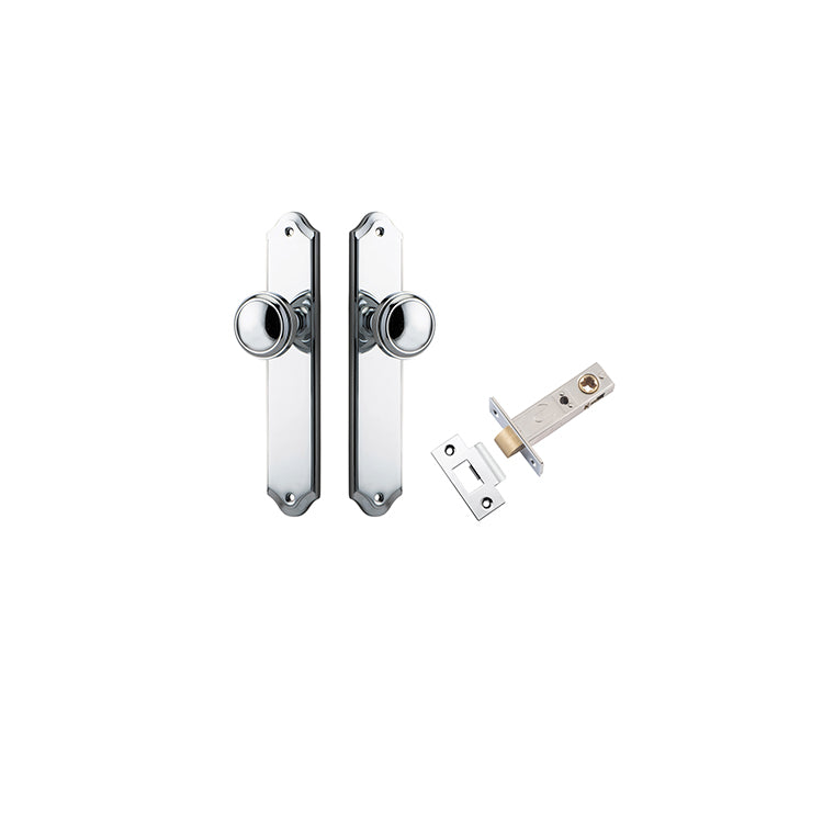 Paddington Knob - Shouldered Backplate Passage Kit Chrome Plated / Solid Brass