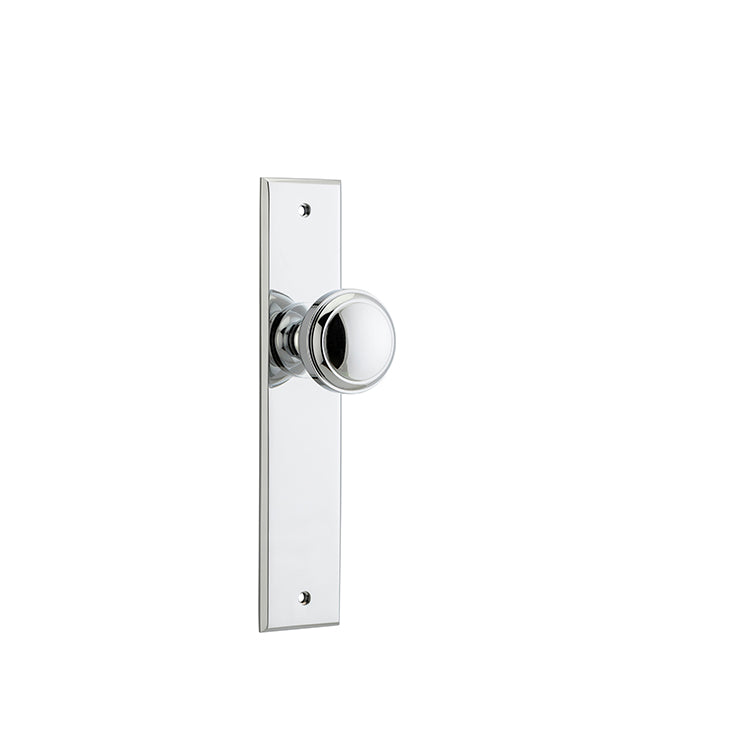 Paddington Knob - Chamfered Backplate Chrome Plated / Brass