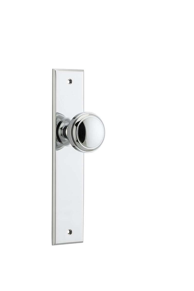 Paddington Knob - Chamfered Backplate Chrome Plated / Brass