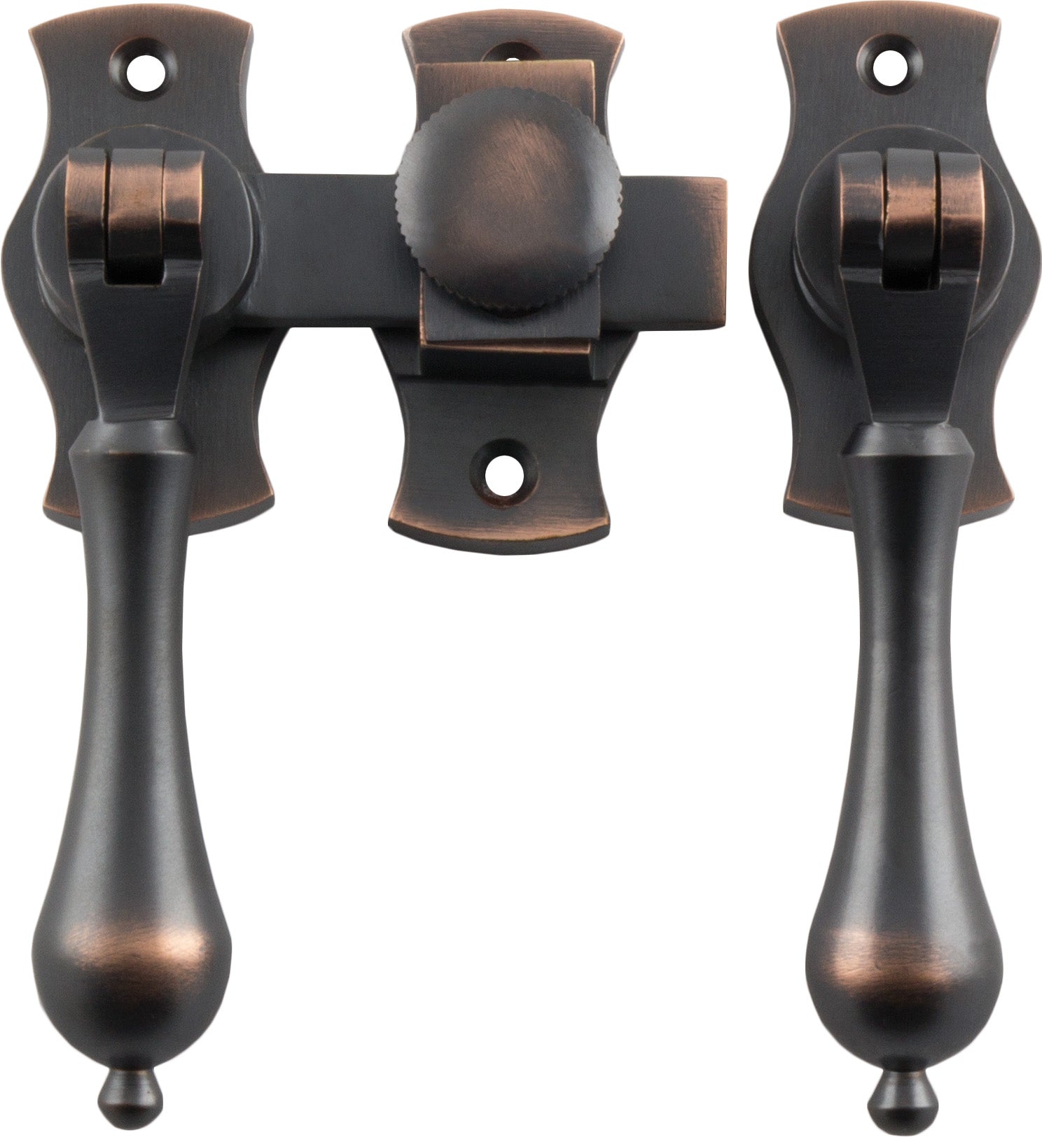 Teardrop French Door Fastener Antique Copper