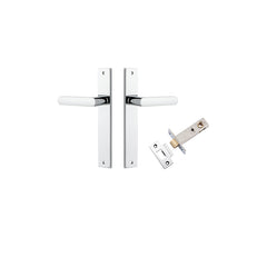 Osaka Lever - Rectangular Backplate Passage Kit Chrome Plated / Solid Brass