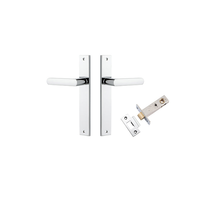 Osaka Lever - Rectangular Backplate Passage Kit Chrome Plated / Solid Brass