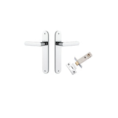 Osaka Lever - Oval Backplate Passage Kit Chrome Plated / Solid Brass